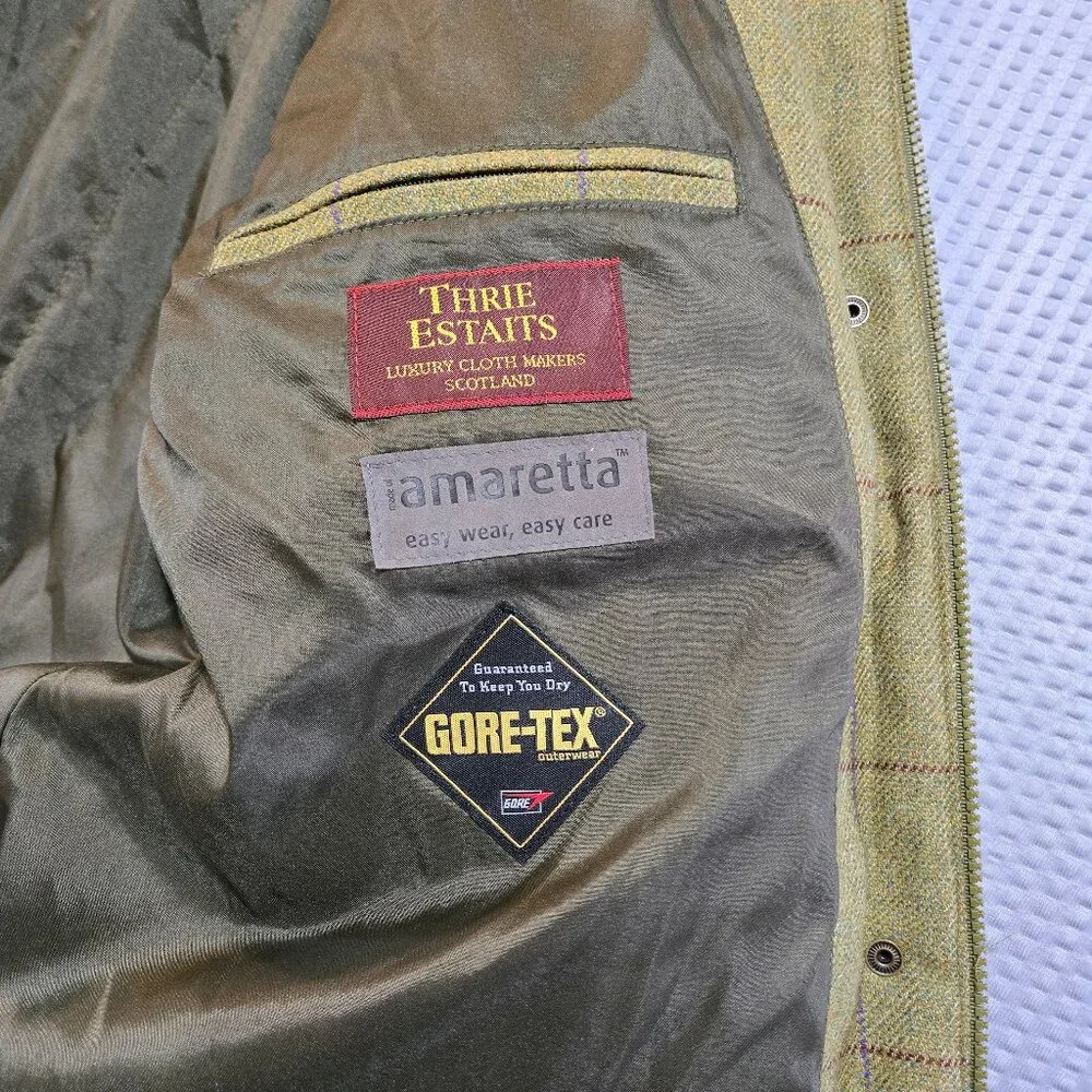 Laksen Scottish Wool Amaretta Gore-Tex Tweed Shooting Coat Men's 40 - Picture 7 of 14